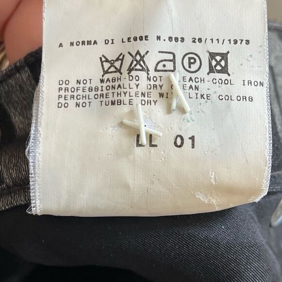 VERSACE Grecian print black and silver designer Pants. 29 - Picture 5 of 11